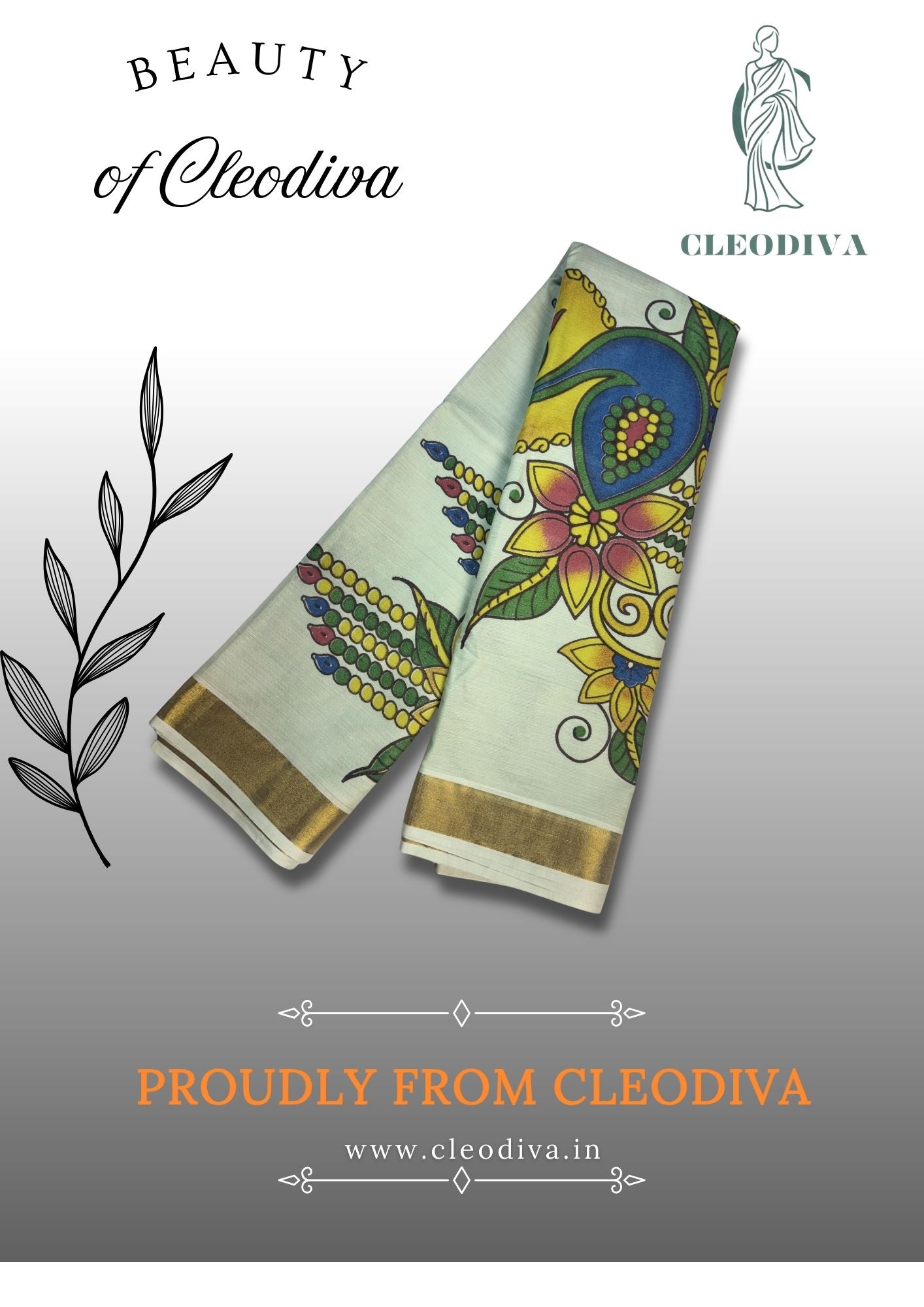 Premium Handprint Pure Cotton Designer Saree 🧵✨