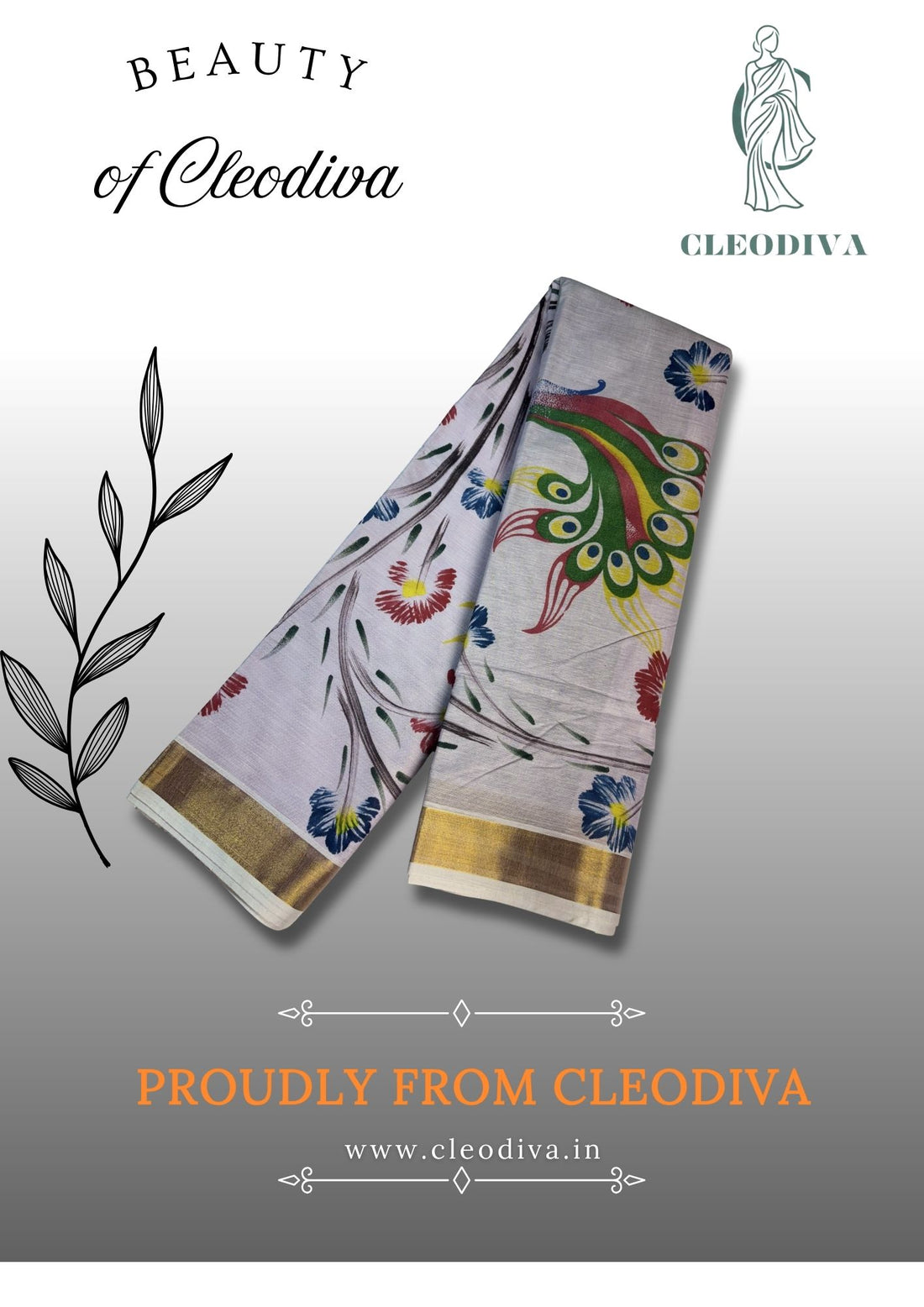 Premium Handprint Pure Cotton Designer Saree 🧵✨
