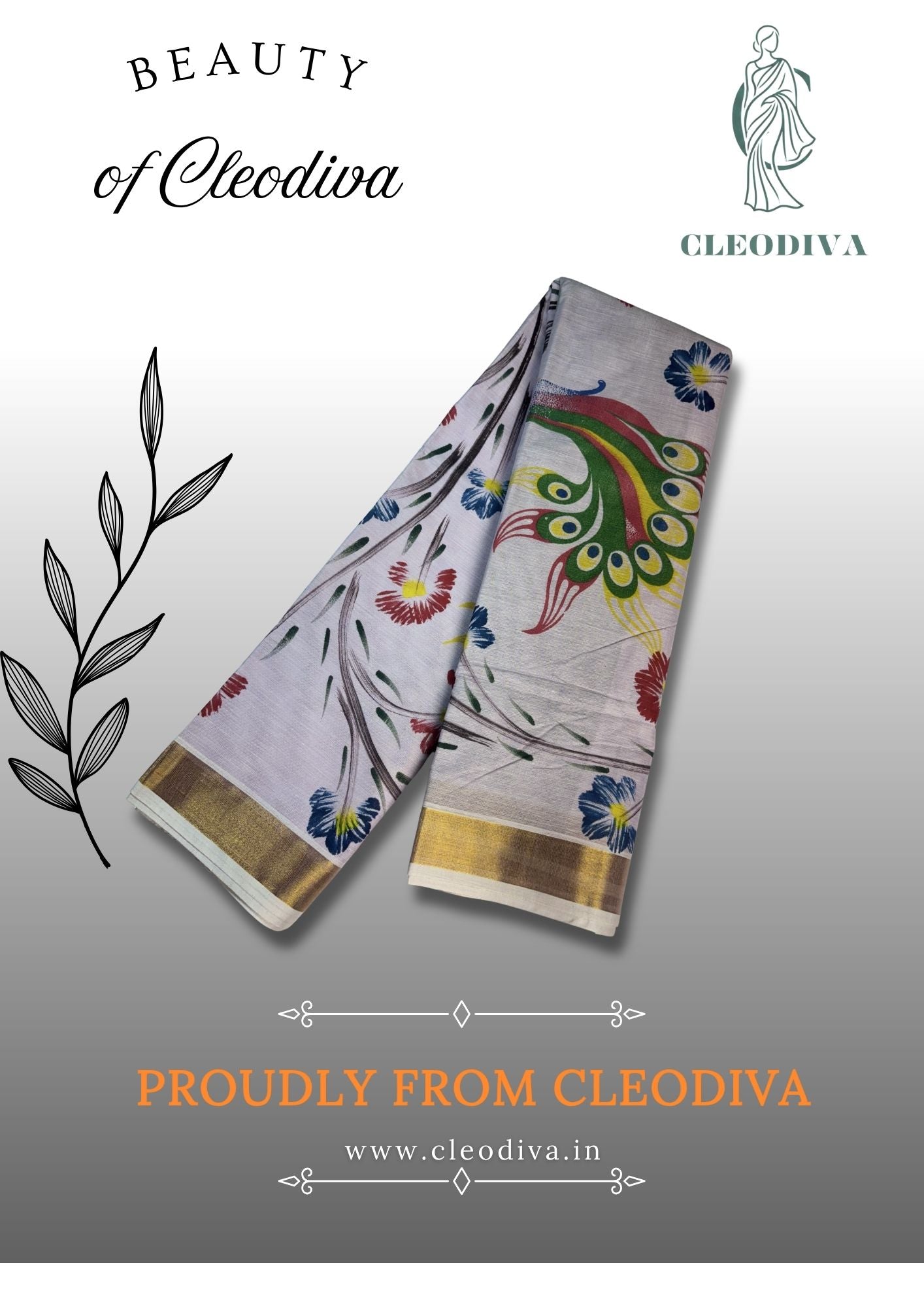 Premium Handprint Pure Cotton Designer Saree 🧵✨