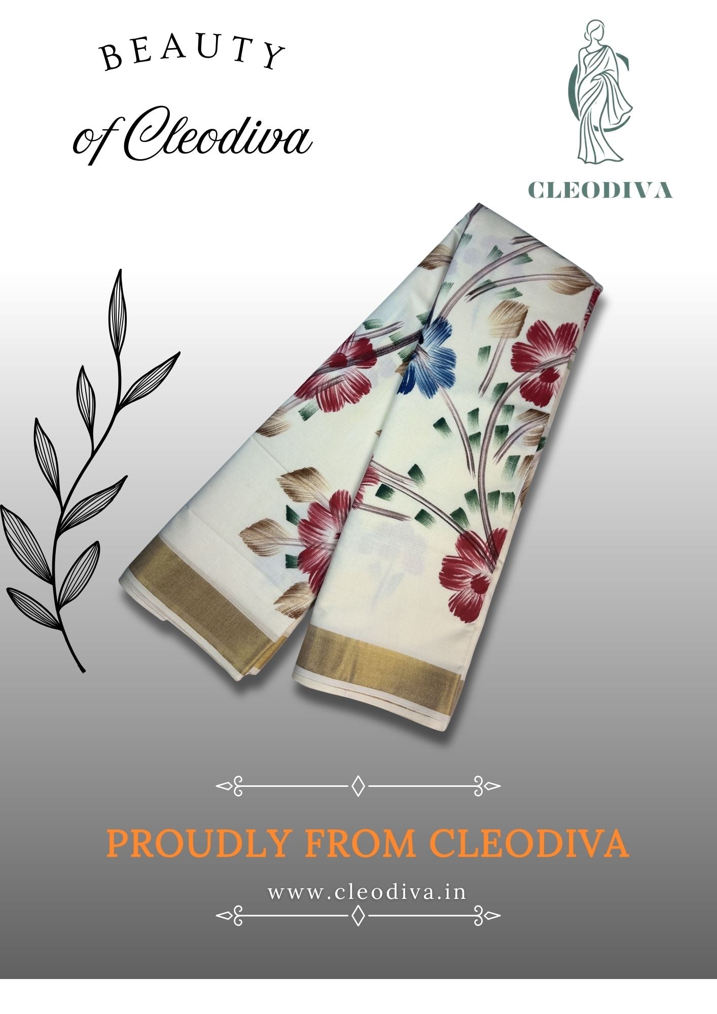 Premium Handprint Pure Cotton Designer Saree 🧵✨