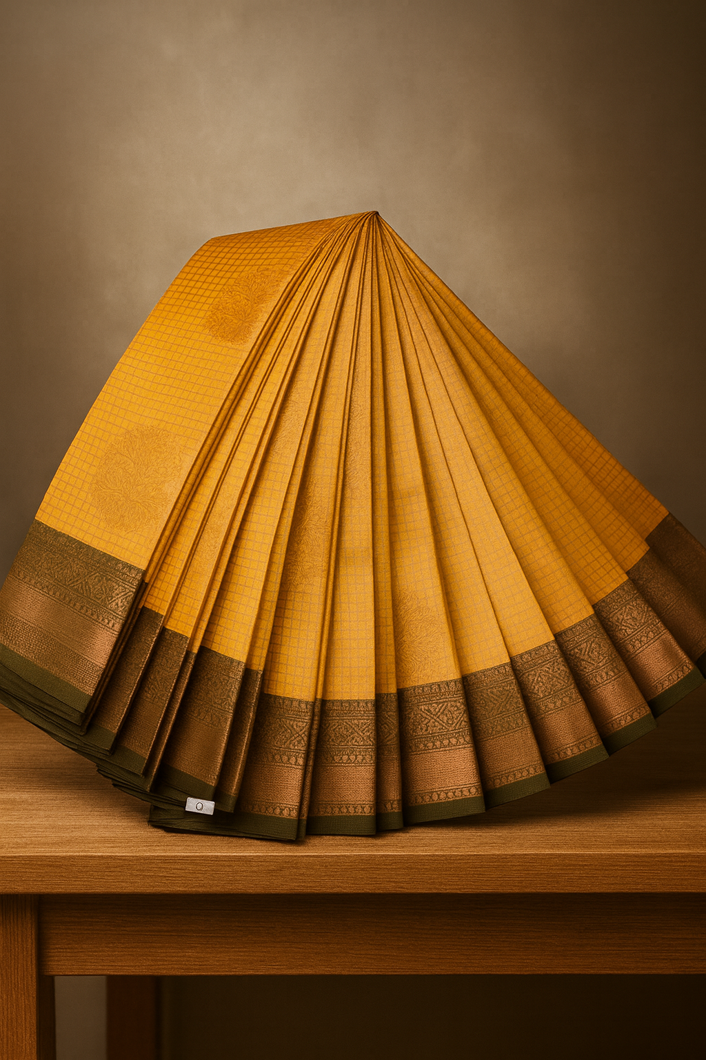 Checked patter silk saree