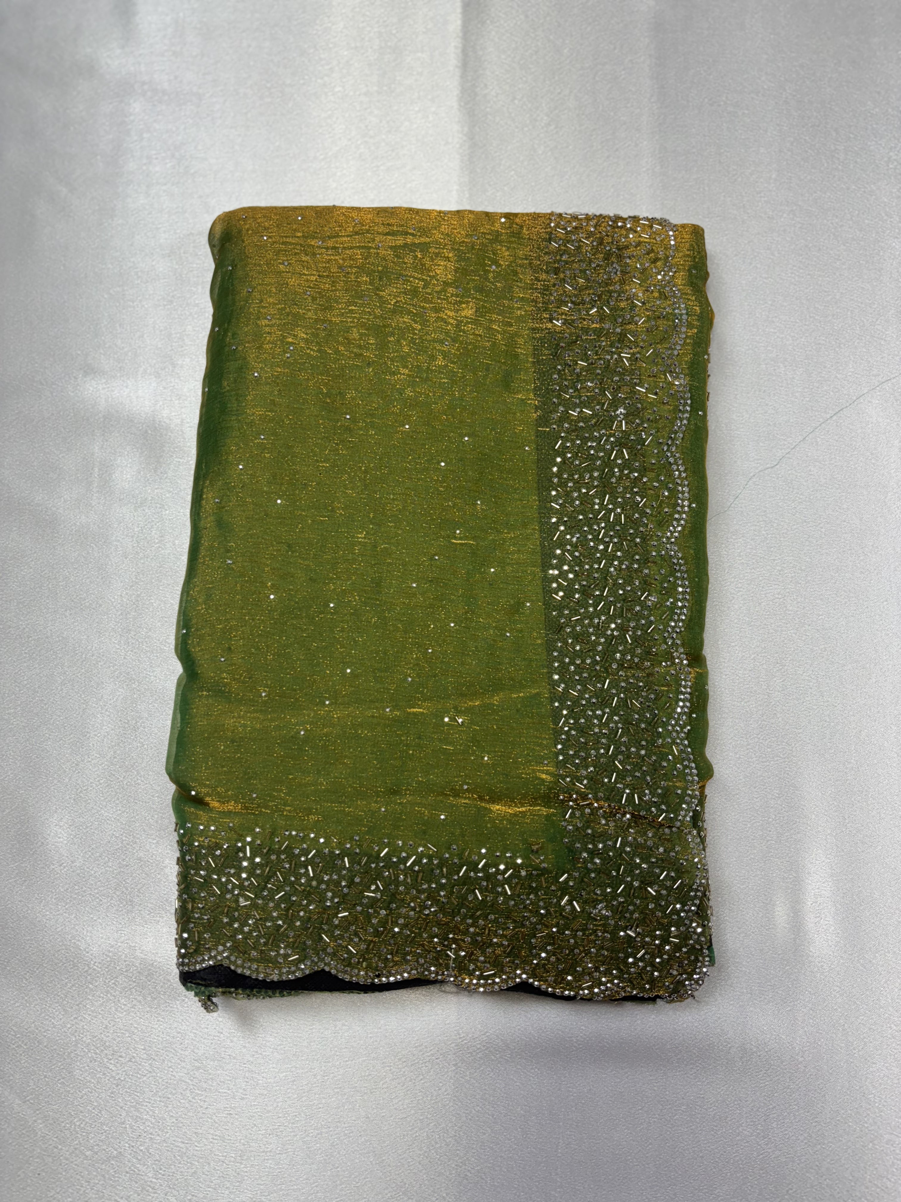 Premium Space Silk Artisan Border Saree