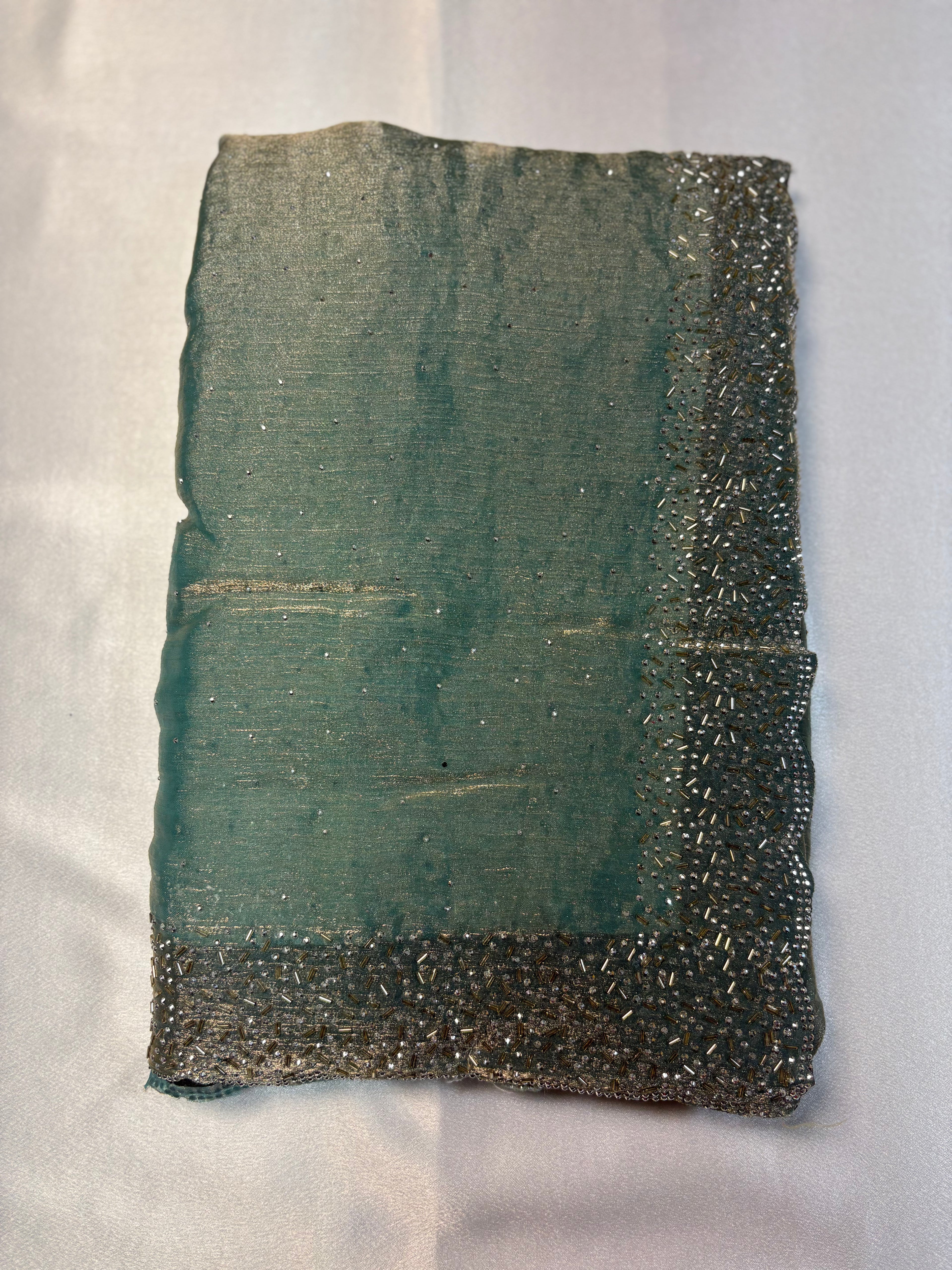 Premium Space Silk Artisan Border Saree