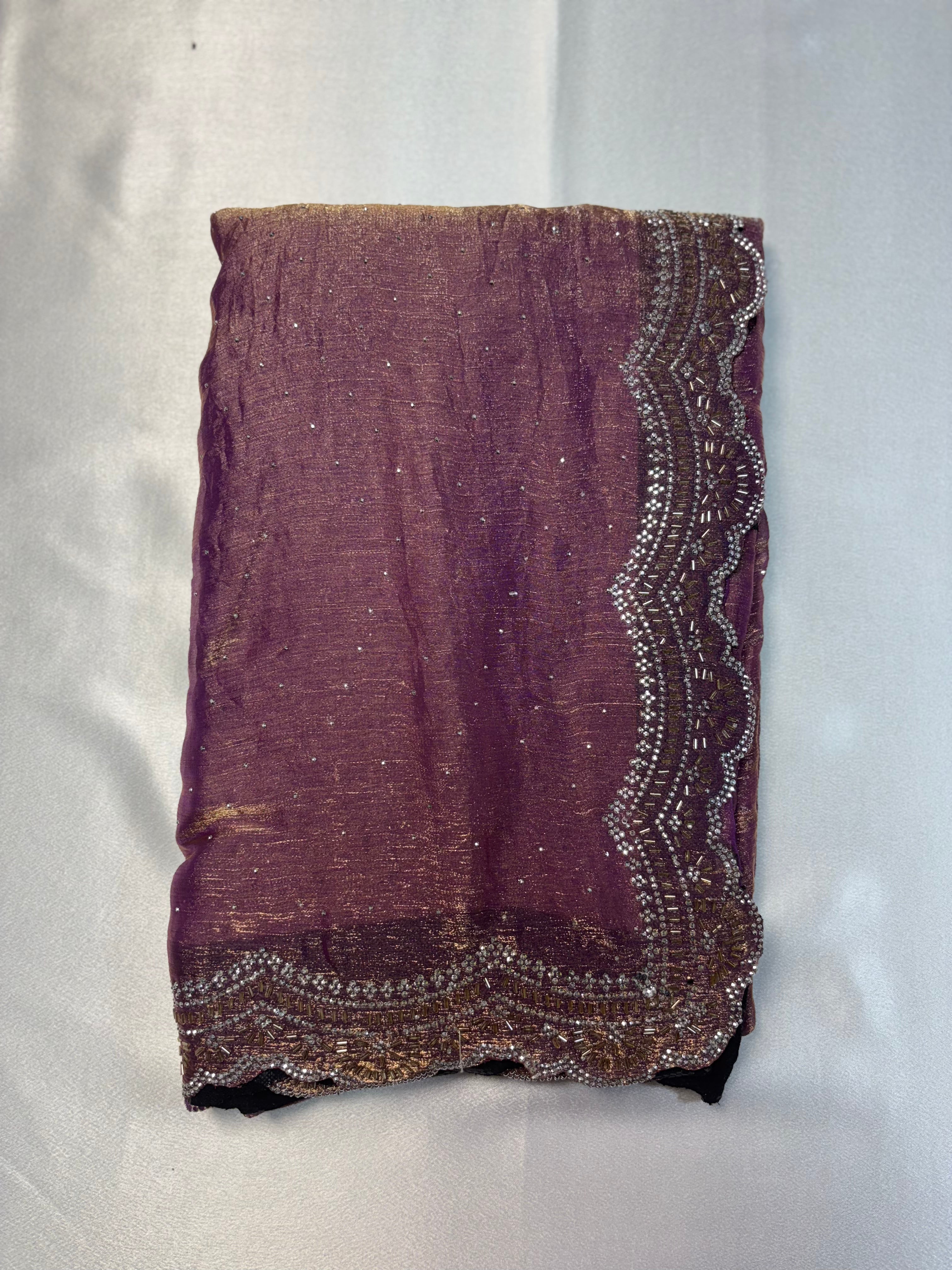 Premium Space Silk Saree  Scalloped Border💫