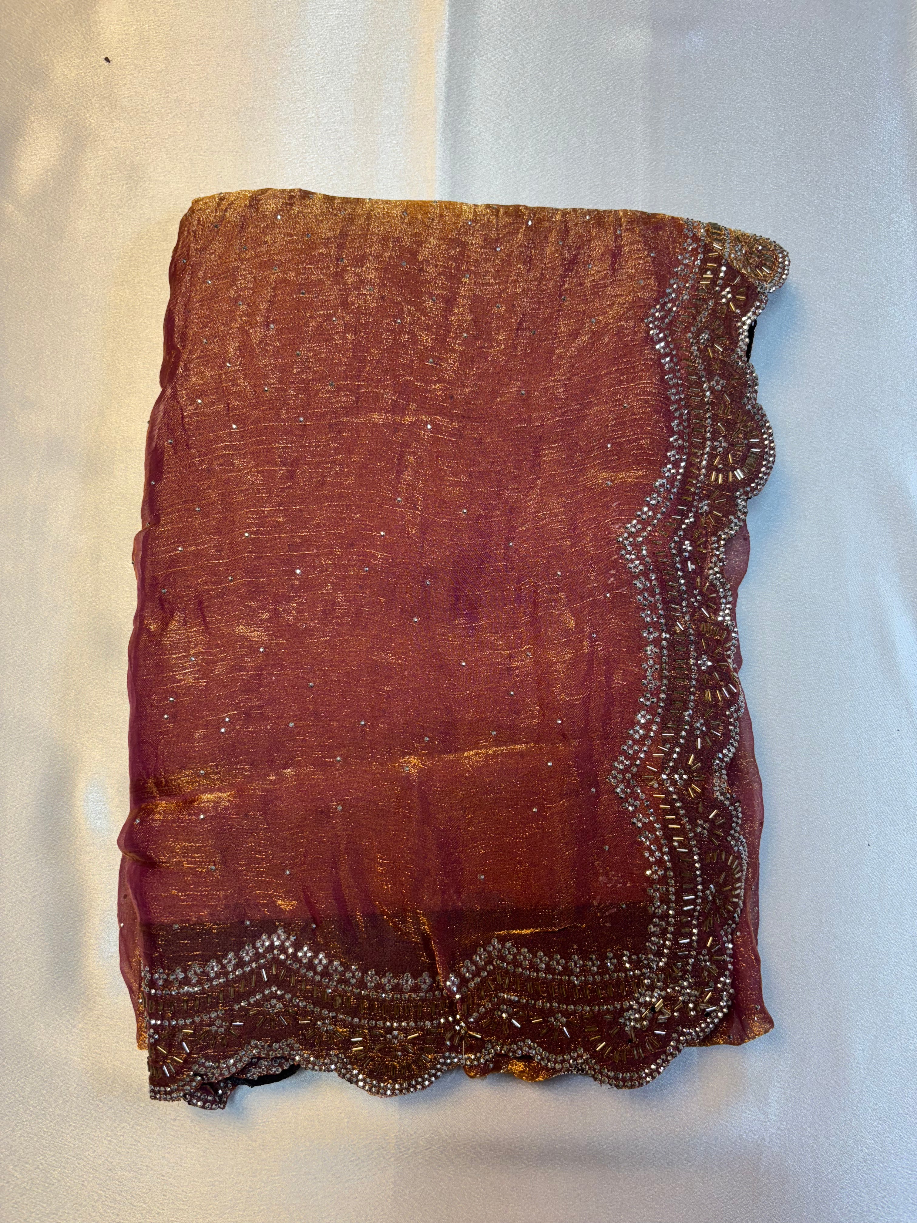 Premium Space Silk Saree  Scalloped Border💫