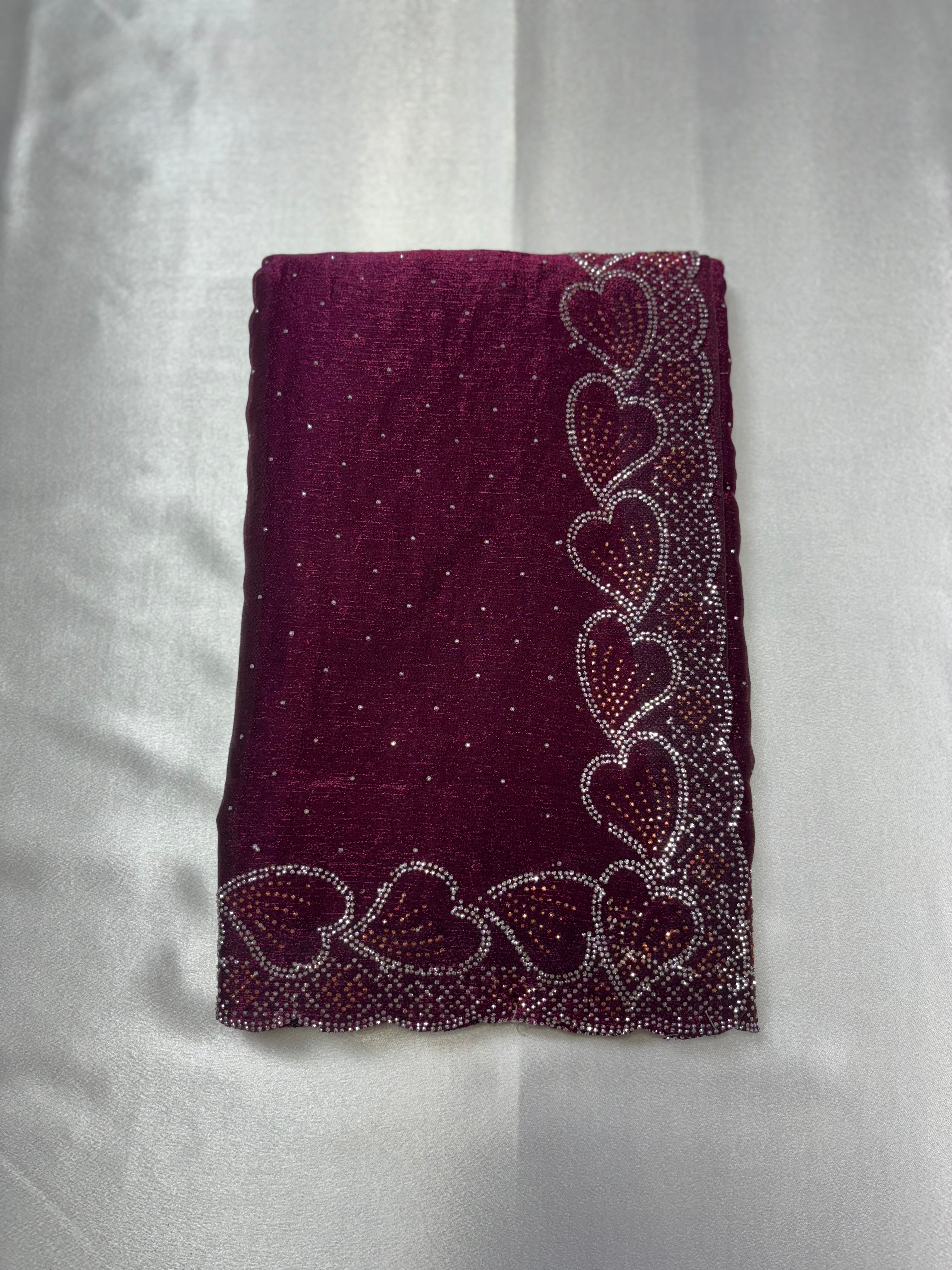 Premium quality Space Silks heart border