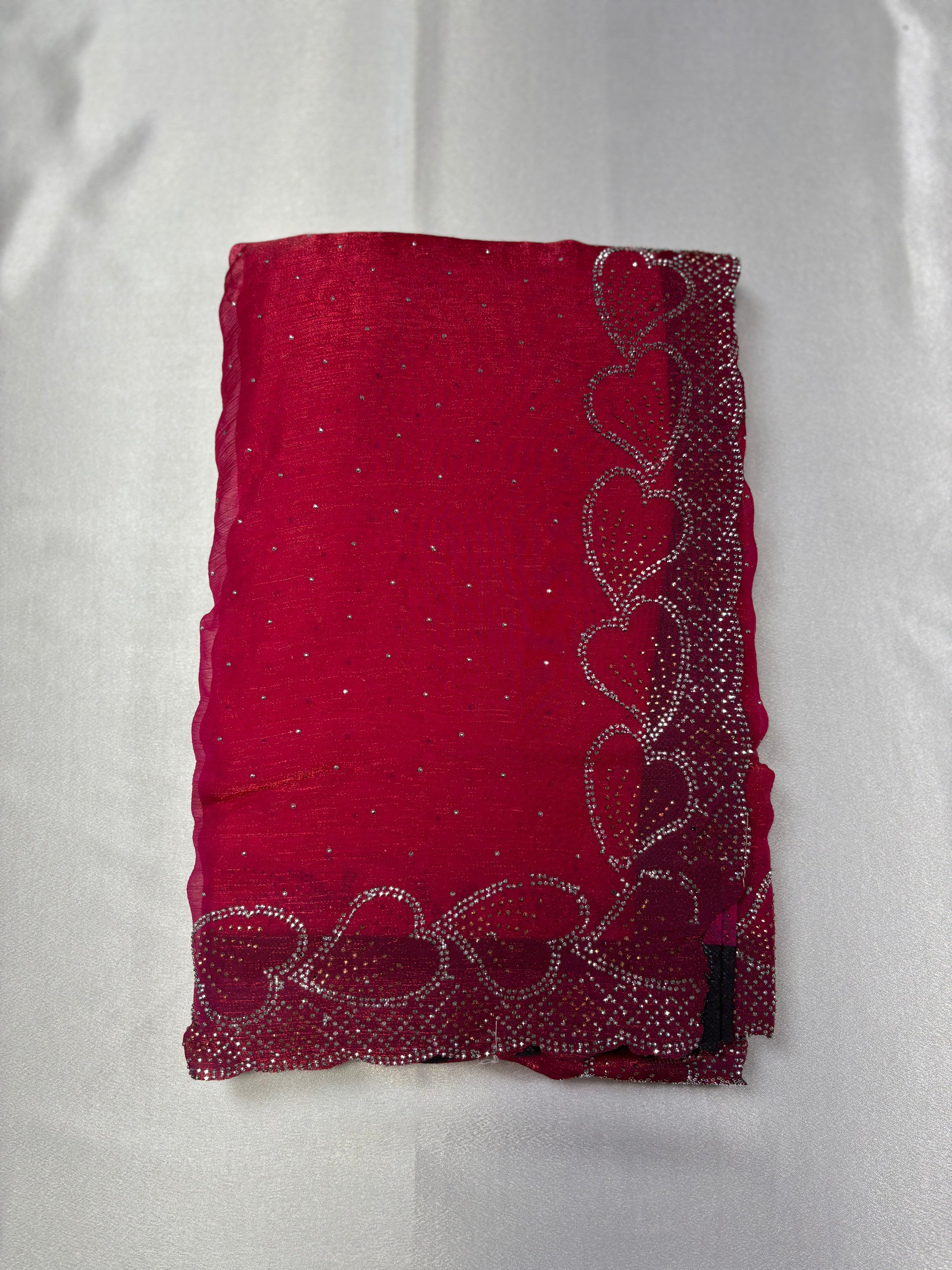 Premium quality Space Silks heart border