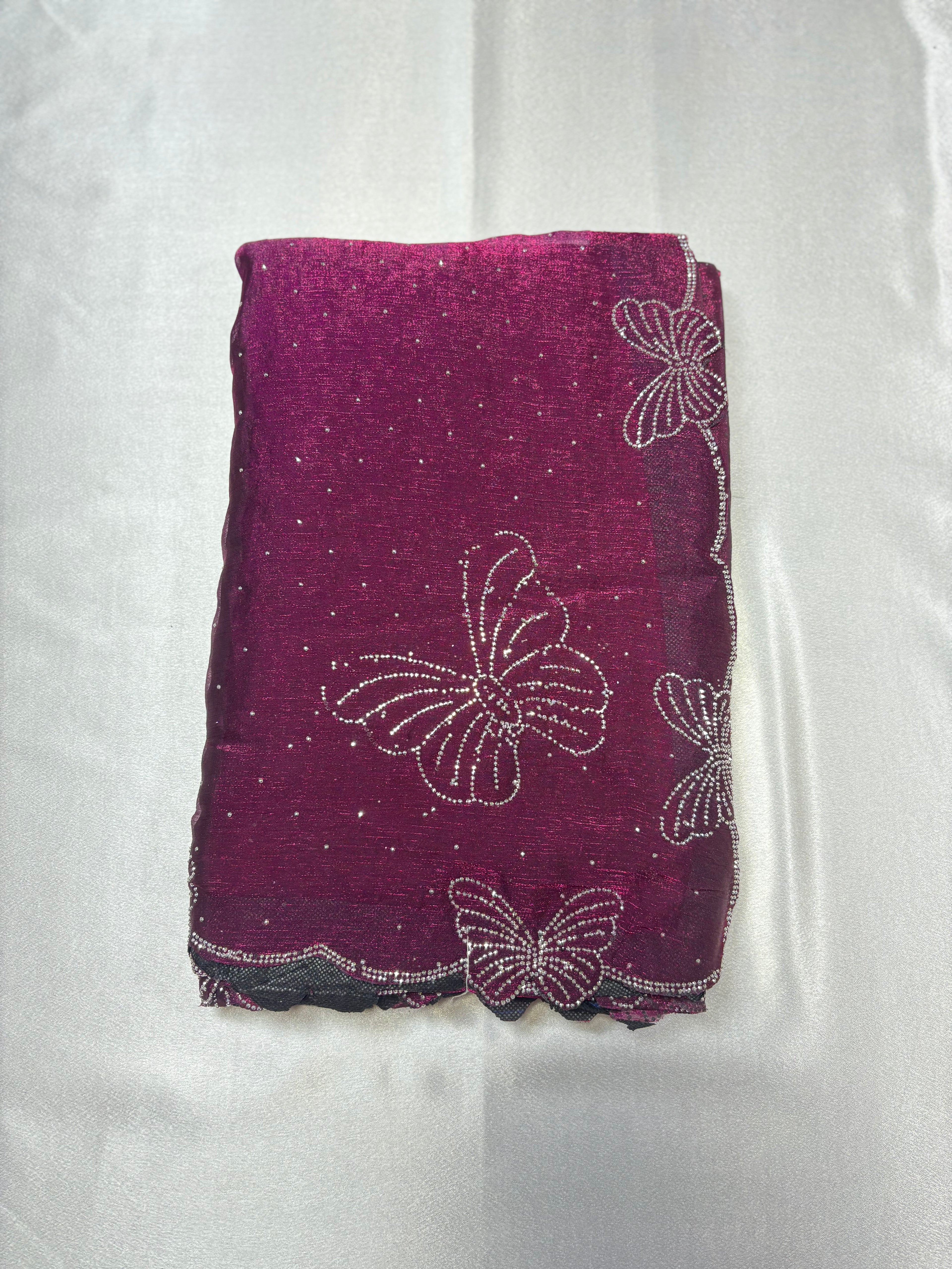 Premium quality Space silk butterfly border