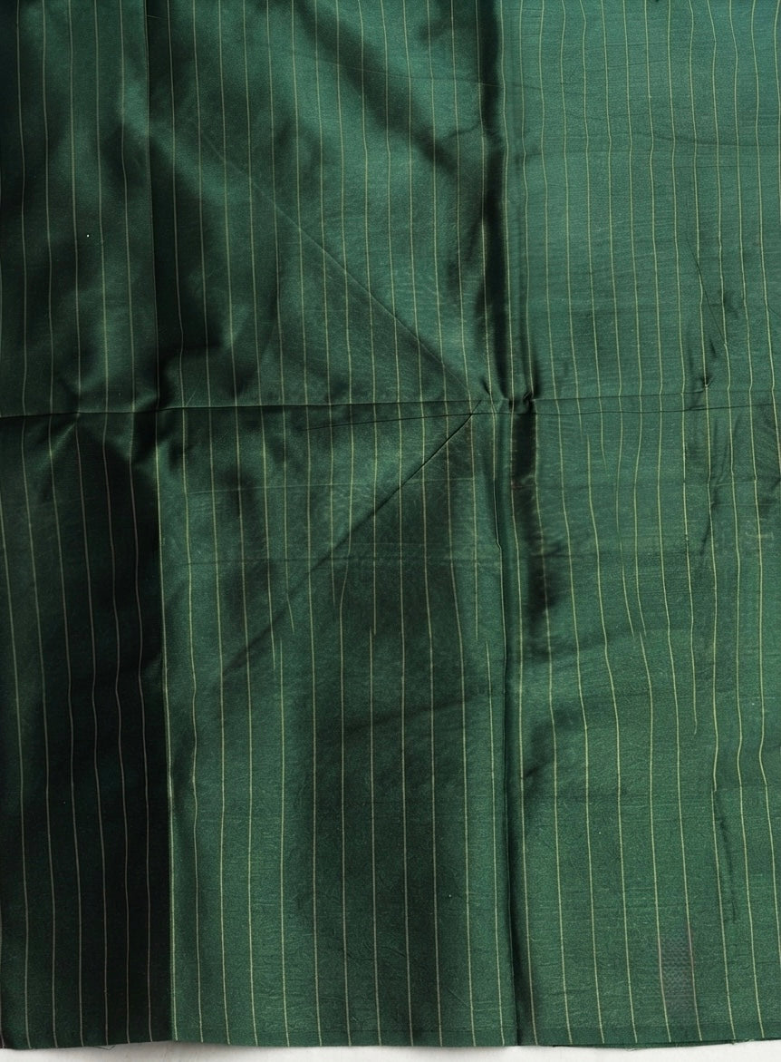 Zari Checked Kalyani Cotton Saree-vibrant mustard yellow with a deep rich green