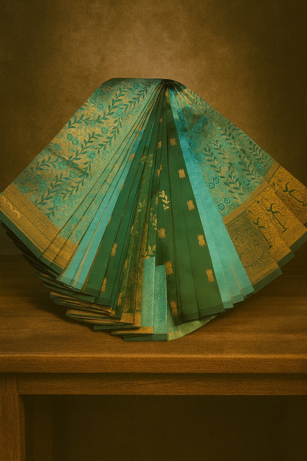 Kubera silk with golden zari 5