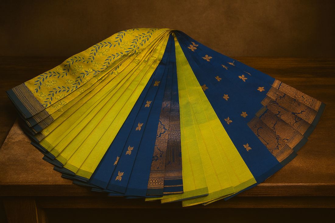 Kubera silk with golden zari 5