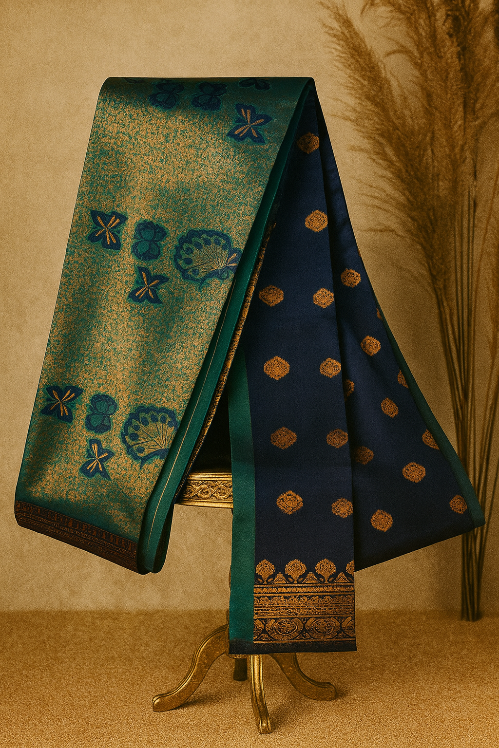 Kubera silk with golden zari 5