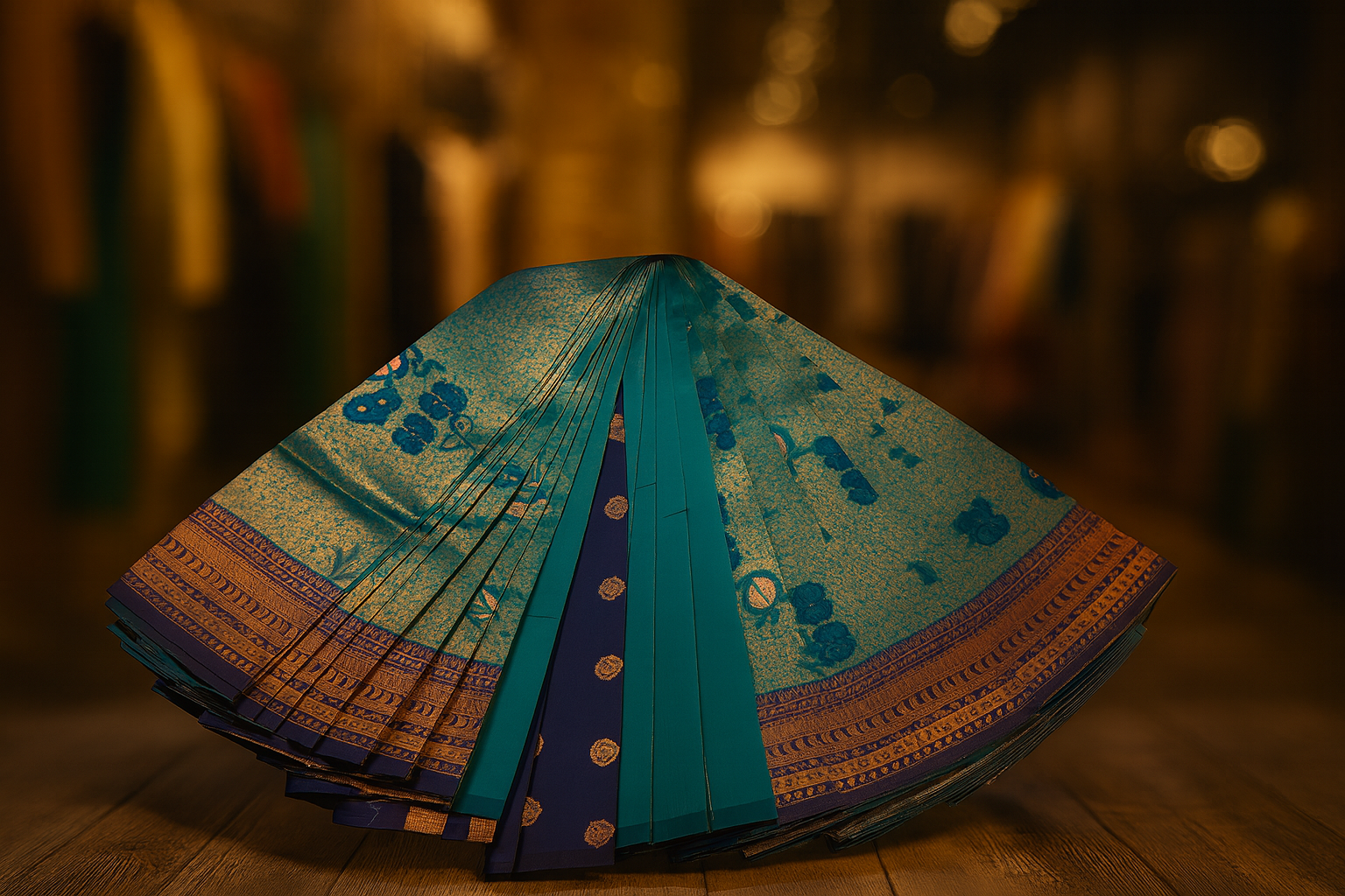 Kubera silk with golden zari 5