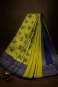 Kubera silk with silver zari